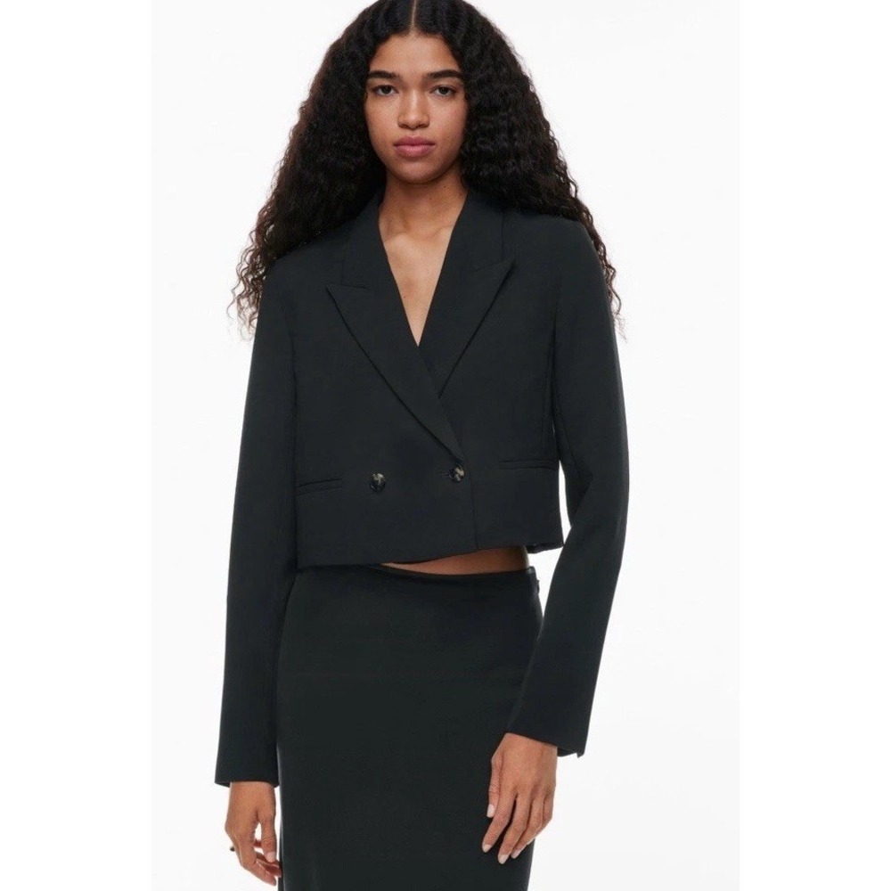 Wilfred Babaton Waist Blazer Black Crepe Classic Fit Black Size 2XS Academia
